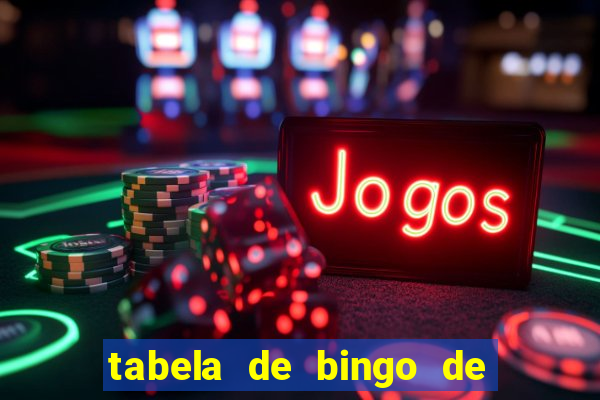 tabela de bingo de 1 a 100